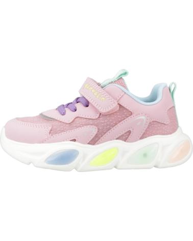 SNEAKERS GARVALÍN 251808G ROSA CON CHIUSURA A STRAPPO E SUOLA MULTICOLORE ROSA