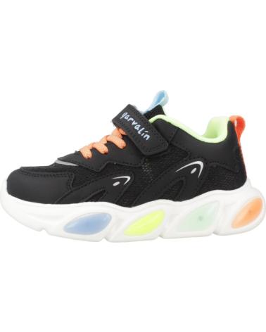 SNEAKERS GARVALÍN 251808G NERE CON DETTAGLI VIBRANTI E CHIUSURA A STRAPPO NEGRO
