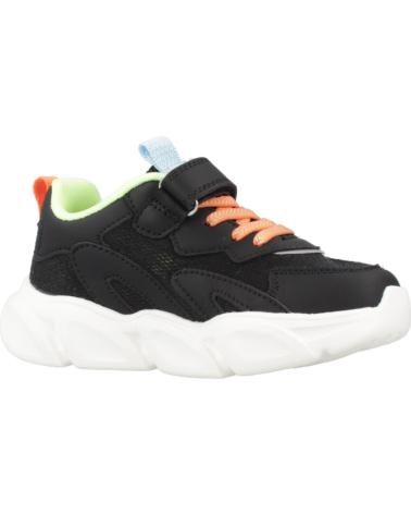 ZAPATILLAS GARVALÍN 251808G NEGRAS CON DETALLES VIBRANTES Y CIERRE ADHERENTE NEGRO