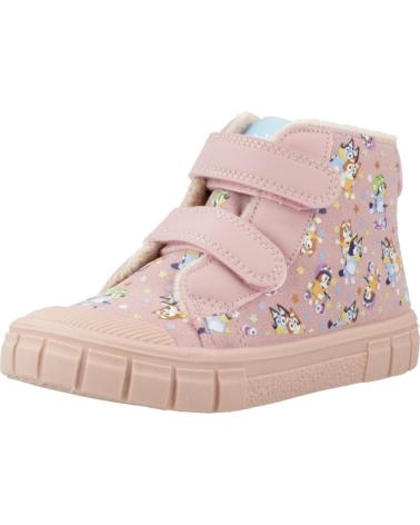 GARVALIN 251858-B032 CANVAS BOOTS WITH FLORAL PRINT AND DOUBLE VELCRO PINK ROSA