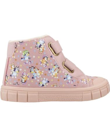 GARVALIN 251858-B032 CANVAS BOOTS WITH FLORAL PRINT AND DOUBLE VELCRO PINK ROSA