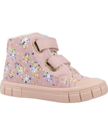 GARVALIN 251858-B032 CANVAS BOOTS WITH FLORAL PRINT AND DOUBLE VELCRO PINK ROSA
