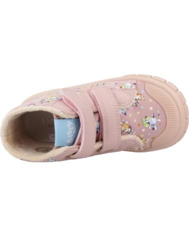 GARVALIN 251858-B032 CANVAS BOOTS WITH FLORAL PRINT AND DOUBLE VELCRO PINK ROSA