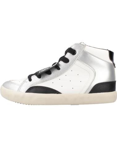 SCARPE DA GINNASTICA GEOX J GISLI C0459 BIANCO E ARGENTO C0459