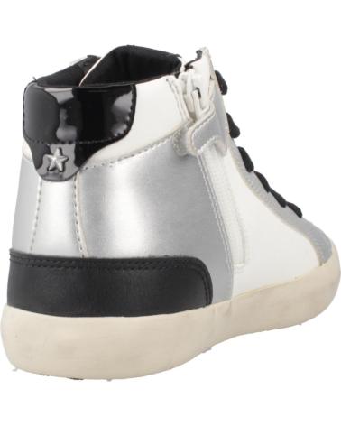 SCARPE DA GINNASTICA GEOX J GISLI C0459 BIANCO E ARGENTO C0459