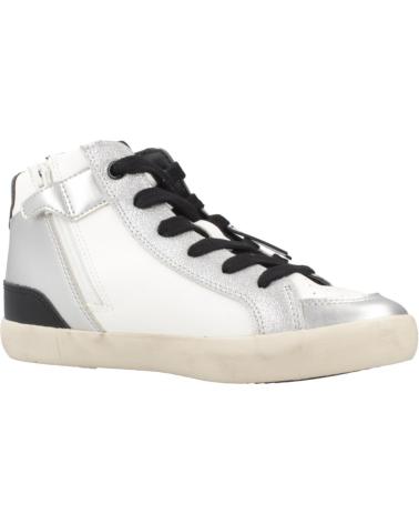 SCARPE DA GINNASTICA GEOX J GISLI C0459 BIANCO E ARGENTO C0459