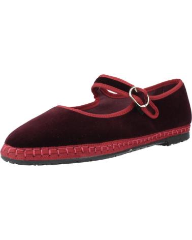 BALLERINES FLABELUS BORIS EN VELOURS BORDEAUX VIN VINO