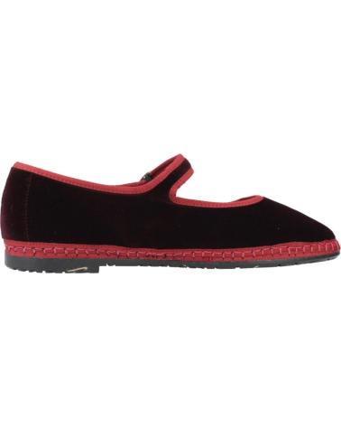 BALLERINES FLABELUS BORIS EN VELOURS BORDEAUX VIN VINO