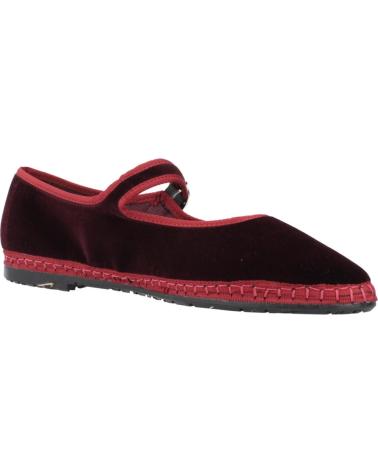 BALLERINES FLABELUS BORIS EN VELOURS BORDEAUX VIN VINO