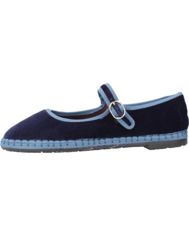 FLABELUS MONTAGUE VELVET BLUE BALLET FLATS AZUL