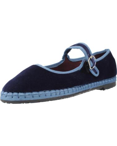 FLABELUS MONTAGUE BALLERINAS AUS BLAUEM SAMT AZUL