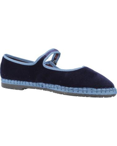 FLABELUS MONTAGUE BALLERINAS AUS BLAUEM SAMT AZUL