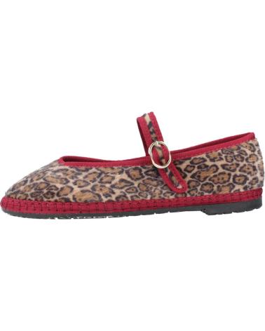 FLABELUS PIERRE ANIMAL PRINT GARNET BALLET FLATS GARNET