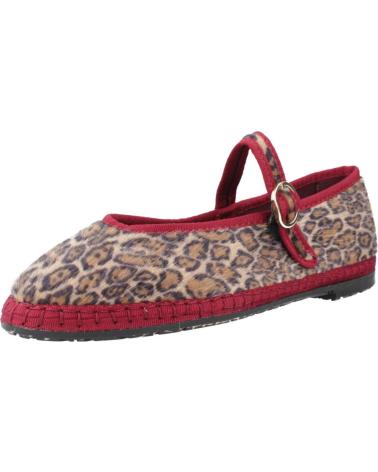 FLABELUS PIERRE ANIMAL PRINT GARNET BALLET FLATS GARNET