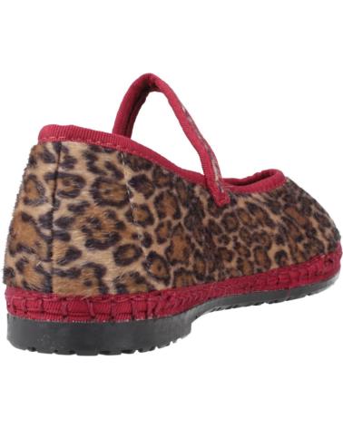 FLABELUS PIERRE ANIMAL PRINT GARNET BALLET FLATS GARNET