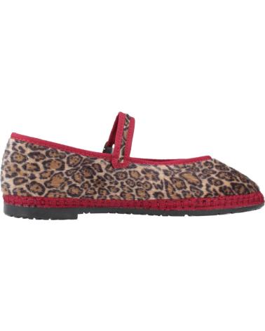 FLABELUS PIERRE ANIMAL PRINT GARNET BALLET FLATS GARNET