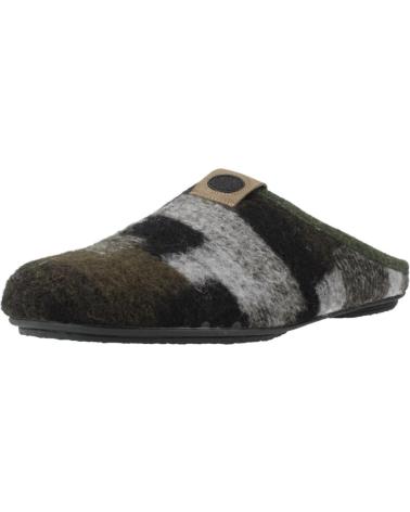 PANTOFOLE VUL-LADI MODELLO 6612 RIF. 386 IN VERDE KAKI KAKI