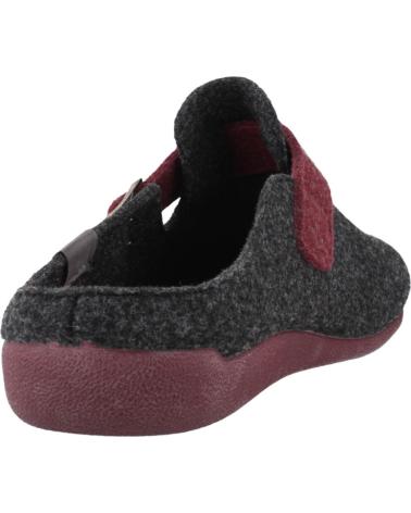 TONI PONS NORTON FR - FILZ-PANTOLETTE MIT SCHNALLE, SCHWARZ NEGRE