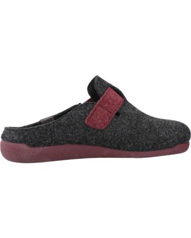 TONI PONS NORTON FR - FILZ-PANTOLETTE MIT SCHNALLE, SCHWARZ NEGRE