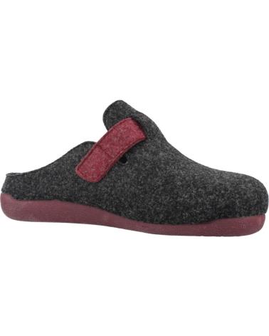 TONI PONS NORTON FR - FILZ-PANTOLETTE MIT SCHNALLE, SCHWARZ NEGRE