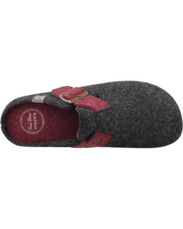 TONI PONS NORTON FR - FILZ-PANTOLETTE MIT SCHNALLE, SCHWARZ NEGRE