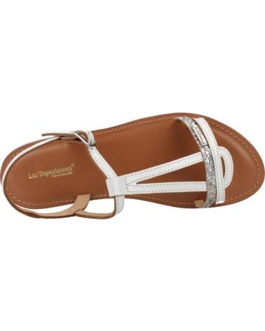 LES TROPEZIENNES BADA - SANDALI ELEGANTI BIANCHI E ARGENTO BLNCRGNT