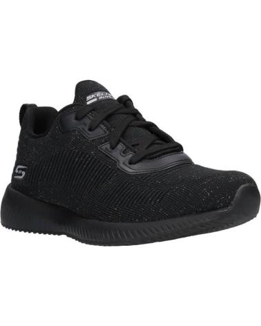 Sportivo per Donna e Bambina e Bambino SKECHERS - BOBS SQUAD - TOTAL GLAM 32502 ZAPATILLAS CORDONE BKSL