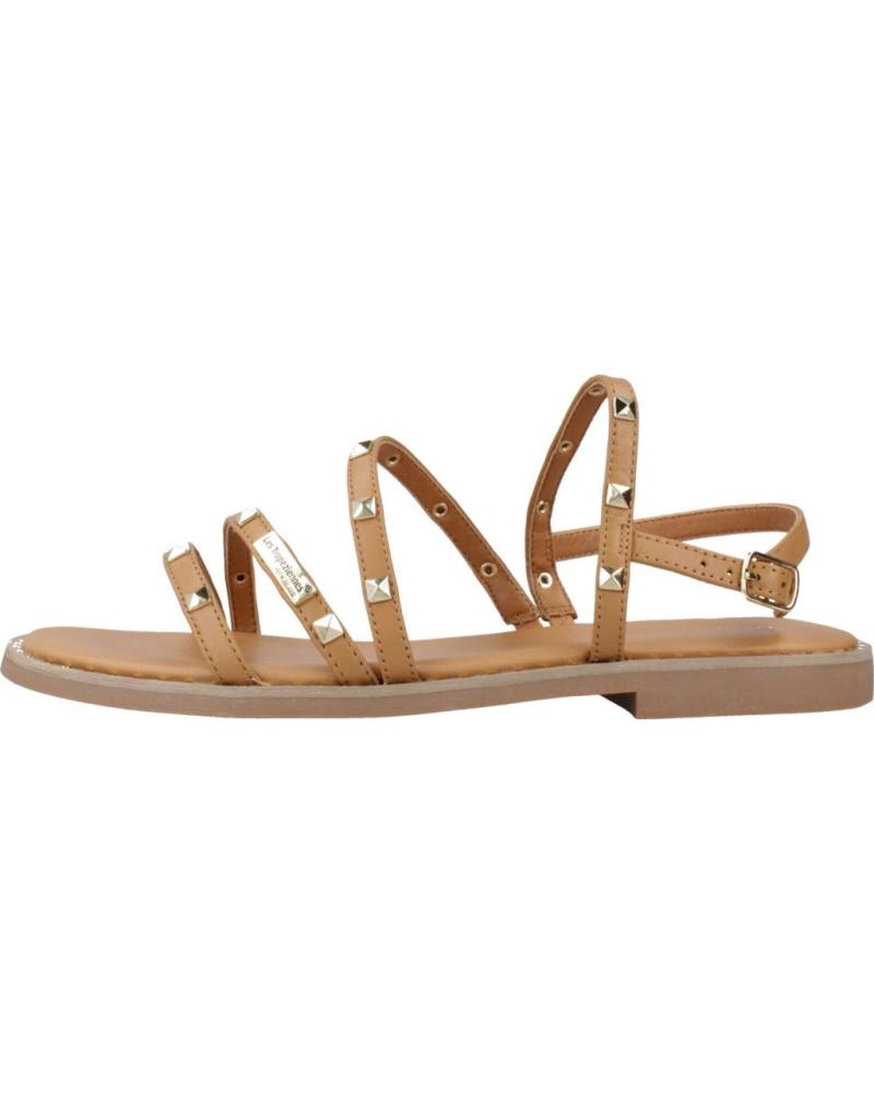 LES TROPEZIENNES CORABEL - SANDALI IN PELLE MARRONE TAN TAN