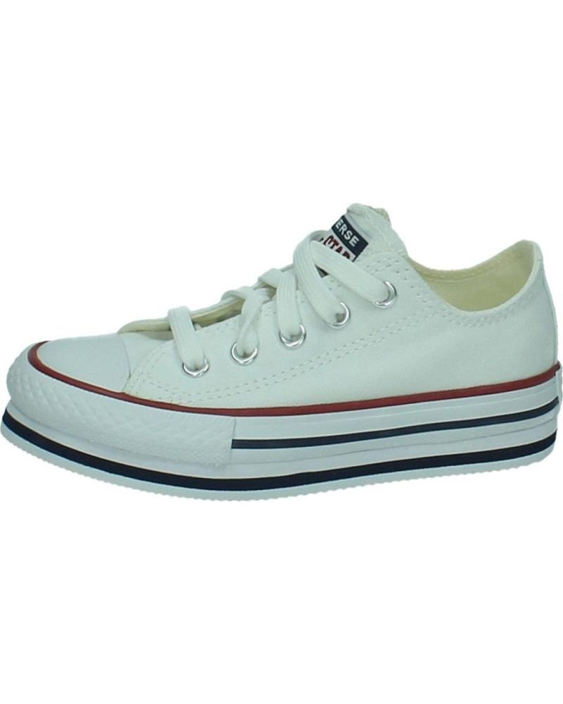 Sapatos-Desportivos-De-Niña-CONVERSE-PLATAF-BAJA-LONA-BLANCA-BLANCO