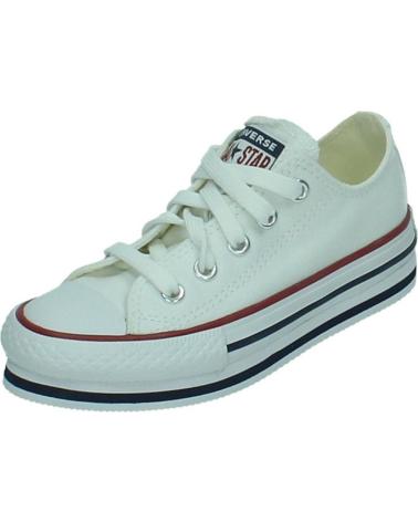 Sapatos-Desportivos-De-Niña-CONVERSE-PLATAF-BAJA-LONA-BLANCA-BLANCO