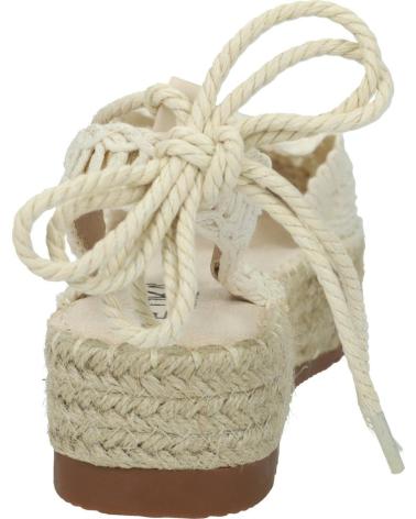 SANDALE ETIKA 10007 BEIGE CAMEL À PLATEFORME AVEC LIEN CHEVILLE BEIG-CAMEL