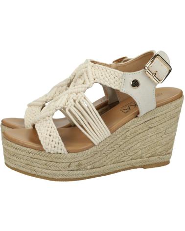ETIKA 20215 BEIGE WEDGE SANDALS WITH WOVEN DESIGN BEIG