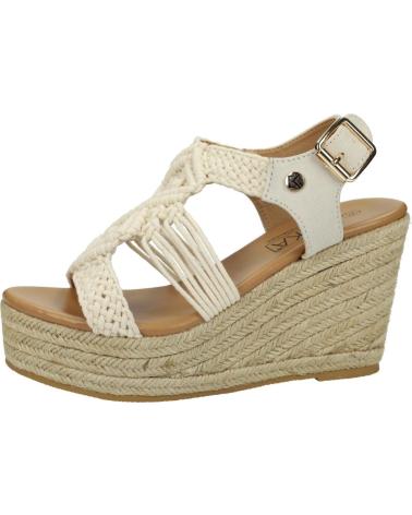 ETIKA 20215 BEIGE WEDGE SANDALS WITH WOVEN DESIGN BEIG