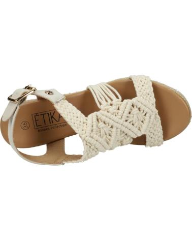ETIKA 20215 BEIGE WEDGE SANDALS WITH WOVEN DESIGN BEIG