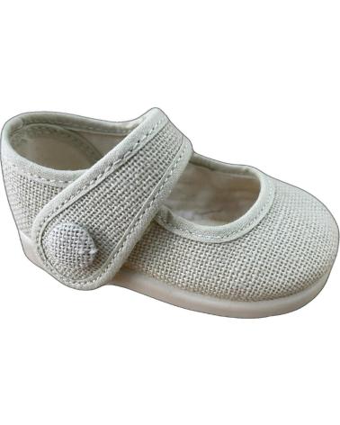 ANDREA RUIZ BEIGE LINEN MARY JANE SHOES MODEL 955 BEIGE