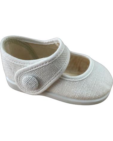 ANDREA RUIZ BEIGE LINEN MARY JANE SHOES MODEL 955 BEIGE