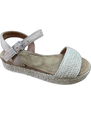 SANDALO CON ZEPPA BUBBLE BOBBLE LINO BEIGE A3354 BEIGE