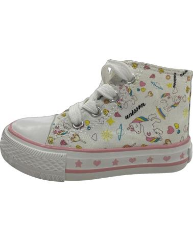 BUBBLE BOBBLE EINHORN SPORTLICHE SNEAKERS WEISS C1259 BLANCO