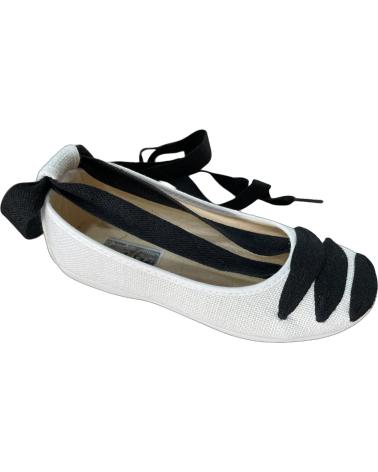 ANDREA RUIZ BALLERINAS SEILE 701-20 SCHWARZ UND WEISS BLANCO