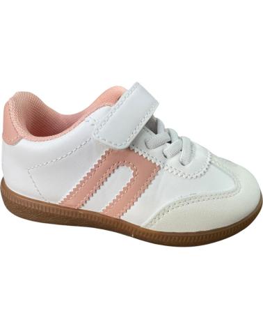 BUBBLE BOBBLE K813 SPORTSCHUHE WEISS ROSA MIT KLETTVERSCHLUSS ROSA