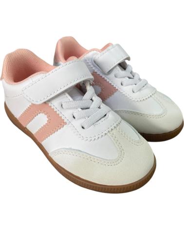 BUBBLE BOBBLE K813 SPORTSCHUHE WEISS ROSA MIT KLETTVERSCHLUSS ROSA