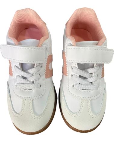 BUBBLE BOBBLE K813 SPORTSCHUHE WEISS ROSA MIT KLETTVERSCHLUSS ROSA