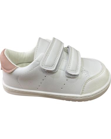 BUBBLE BOBBLE BARFUSS-SPORTSCHUHE C1482 WEISS UND ROSA ROSA