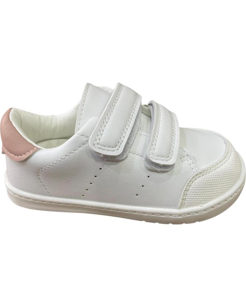 BUBBLE BOBBLE BARFUSS-SPORTSCHUHE C1482 WEISS UND ROSA ROSA