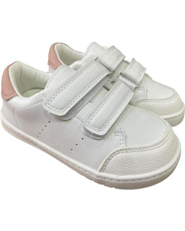 BUBBLE BOBBLE BARFUSS-SPORTSCHUHE C1482 WEISS UND ROSA ROSA