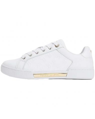 Zapatillas deporte pour Femme TOMMY HILFIGER ZAPATILLAS EMBOSSED MONOG BLACK WHITE-GOLD
