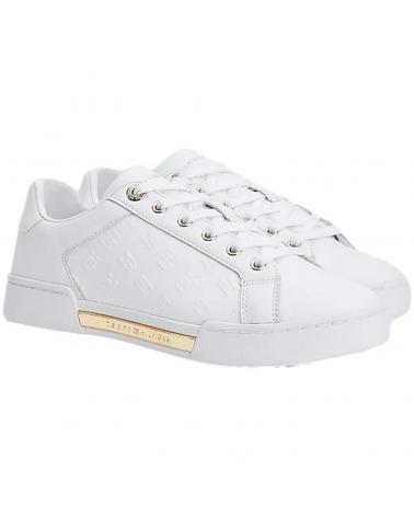 Zapatillas deporte de Mujer TOMMY HILFIGER ZAPATILLAS EMBOSSED MONOG BLACK WHITE-GOLD