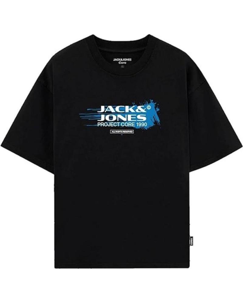 T-SHIRT JACK & JONES JCOCODOR TE SS CREW NECK NERA BLACK