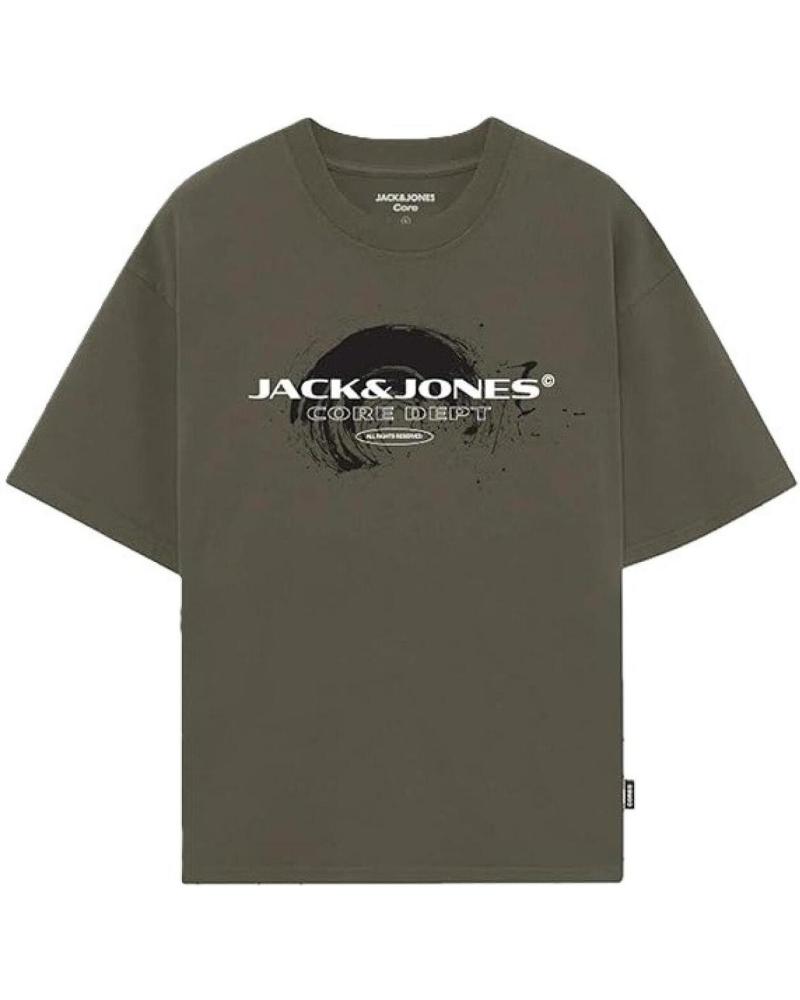 T-SHIRT JACK & JONES JCOCODOR TE SS GIROCOLLO VETIER VERDE VERDE