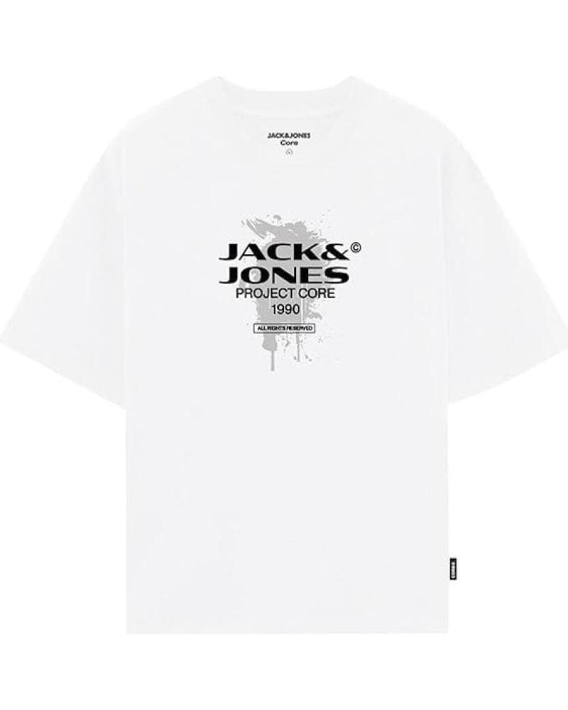 T-SHIRT JACK & JONES JCOCODOR TE SS GIROCOLLO BIANCO BRILLANTE BRIGHT WHI